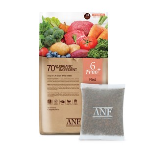 ANF 전연령 독 식스프리 플러스 레드 건식사료, 소고기+연어, 1.8kg, 1개
