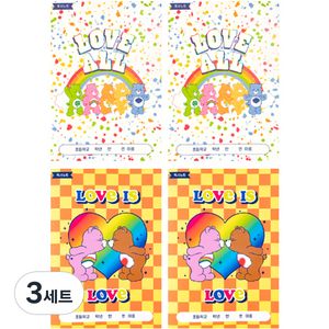 루카랩 케어베어 초등용 독서 노트 2종 x 2p 세트, 3세트, 페인팅, 체커보드