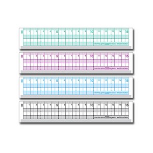 모닝글로리 컬러 컷팅 방안자 15cm 랜덤, 3개
