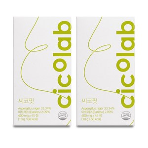 Cicolab 씨코랩 씨코핏 Cicofit 45정 식물성 브로멜라인 파인애플효소, 2개
