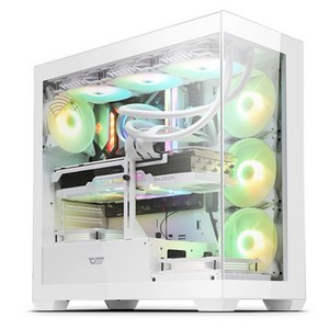 darkFlash DS900 ARGB 강화유리 미들타워 케이스 화이트, 선택하세요, 1개