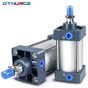 공압 실린더 SC 타입 32 40 50 63mm 보어 더블 액팅 25 75 100 125 150 175 200 250 300/500 스트로크 조절 가능, Stroke 50mm, Bore 50mm, 1개
