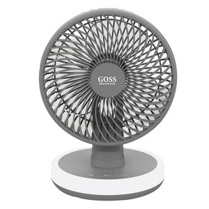 고스 2in1 6인치 포터블 미니 무드등 선풍기 4000mAh 무선 휴대용 탁상용 탁상형 저소음 GSF-4502HJ, 단품