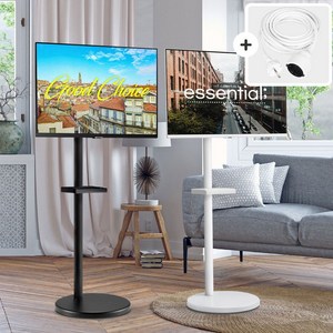 스마트 마운트 VI201S VI200S + 연장코드 이동식 거치대 삼탠바이미 삼성 M5 M7 M8 27인치 32인치 TV모니터 룸앤티비 스탠바이미, 블랙 스탠드 VI200S + 연장코드5M, 1개