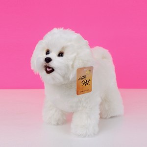 위더펫 강아지 고양이 호랑이 애착 동물 캐릭터 인형, 06.위더펫 비숑프리제, 1개