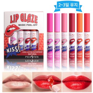 대동상사 스틱 립글로스 방수 컵에 안묻어나는 보습 립티크 립티커 립스틱 립글레이즈 매직 립타투 틴트 팩 6종 세트 H157, 1개, 6색, 12g