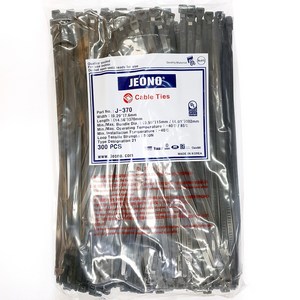 전오 케이블타이 선정리 국산 생산 370MM 300개 전선정리, 흑색 370mm(300EA), 1개