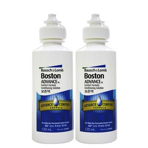 보스톤 어드밴스 컴포트 포뮬라 콘디쇼닝 솔루션 렌즈 보존액, 2개, 120ml