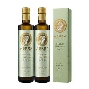 아스크라 유기농 엑스트라 버진 올리브오일, 2개, 500ml
