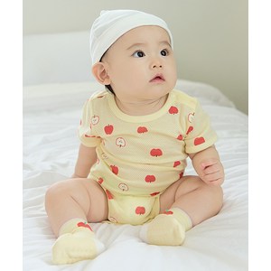 TOPTEN 탑텐 KIDS 남여공용) 유아 코튼 메쉬 반소매 반팔 바디수트 (2PACK)_MKF5UI3305 MKF5UI3305 400872