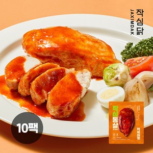 작심닭 작심통살 닭가슴살 떡볶이, 10개, 100g