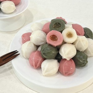 [굿잇츠] 3종 꿀떡 꿀송편 1kg+1kg 지퍼백포장떡 굳지않는떡 냉동 떡 맛집 아침식사대용, 2개, 1kg