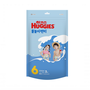 하기스 물놀이팬티기저귀 남여공용5단계 3매, 72매, 6단계