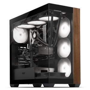 darkFlash DS900 ARGB 강화유리 (블랙 우드), 1개