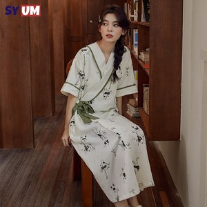 SYUM 여름 잠옷 여성잠옷세트 원피스잠옷 빅사이즈잠옷 로브 홈웨어