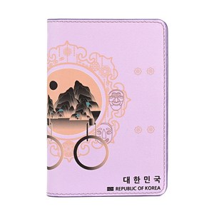 롤시 한국의미 가죽 여권케이스 하회탈