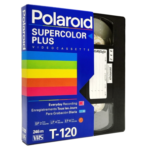 비디오테이프 VHS 120분 공테이프 폴라로이드 미개봉 라벨 케이스포함 녹화용 비디오, 1개, 슈퍼컬러 플러스