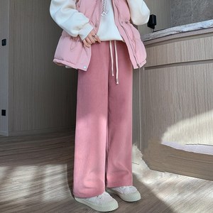 안감 기모 골덴 와이드 밴딩 팬츠
