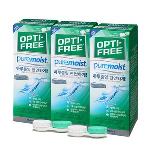 옵티프리 퓨어모이스트 렌즈세정액 + 렌즈케이스, 300ml, 3개