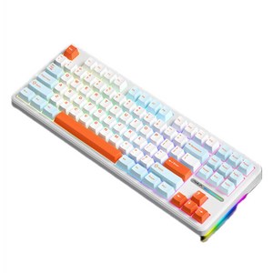 AULA F87 Pro 3모드 기계식 키보드, 황축, 선셋 코스트