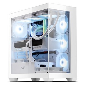 darkFlash DS900 ARGB 강화유리 미들타워 케이스 화이트, 1개