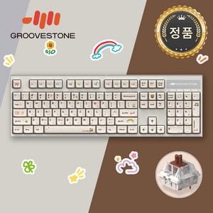 엠스톤 그루브스톤 GV10 따듯한 크레용 GA 게이트론 저소음갈축 예쁜 풀윤활 사무실 사무용 키보드, 단품, 단품, 갈축