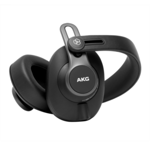 AKG 오버이어 폴더블 스튜디오 밀폐형 헤드폰, 검정색, K371