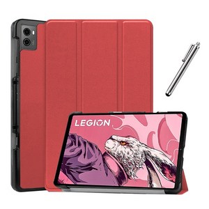레노버 리전 Y700 Y702 2세대 전용 북커버 케이스 Lenovo Legion 케이스나라, 레드, 1개