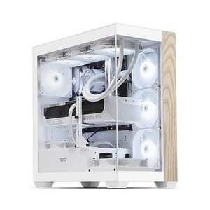 DARKFLASH DS900 ARGB 강화유리 화이트 우드 (미들타워), 1개