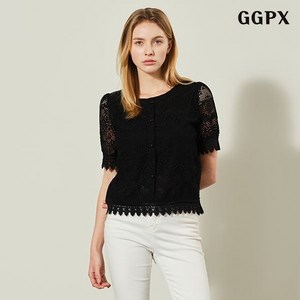 GGPX 플라워 크로셰 블라우스 (GPBBA027D)
