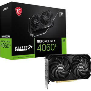 MSI 게이밍 지포스 RTX 4060 Ti 16GB GDRR6 부스트 클럭 2625MHz 128비트 HDMIDP Nvlink TORX 팬 4.0 Ada 러브레이스 아키텍처 그래, 1개