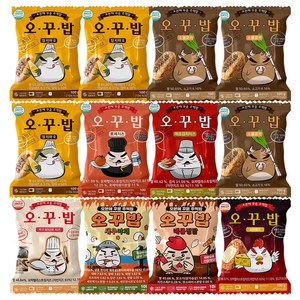 오꾸밥 구운주먹밥 8종 12봉 소불3+참치3+찜닭1+새우1+불닭1+까르보1+로제1+김치1, 1세트, 100g