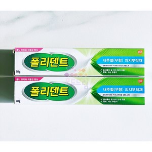 폴리덴트 의치 부착재(무향) x3개, 70g, 2개