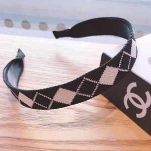 더피오니 블랙 아가일 겨울 니트 패턴 레트로 클래식 명품 머리띠 hairband