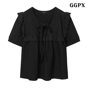 GGPX 자가드 레이스 블라우스 (GPBBA015D)