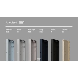 QK65V2 키보드 세트 삼모알루미늄 커버 커스텀 믹스매치 가능, 12.양극 블랙, 01.흰색 플래시 균형추