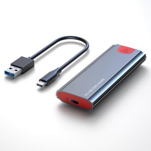 M.2 NVMe SSD 인클로저 어댑터 도구 불필요 알루미늄 케이스 USB C 3.1 Gen 10Gbps to PCIe 외장 ssd용, [03] NVMe Case AC Cable, 한개옵션1, 1개