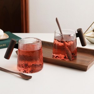 티로직 계수나무 450ml 내열 유리 머그컵블랙 2인세트/독일 티웨어, 계수나무 450ml 내열 유리 머그컵(블랙), 1개