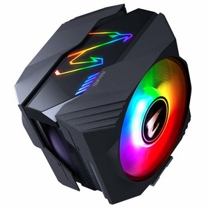 AORUS ATC800 CPU 쿨러 스마트 RGB 기능 듀얼 120mm 하이 에어플로우 최적화 팬 6X 고성능 구리 히트파이프 최대 표면 영역 히트 파이프 다이렉트 터치 기술, Cooler_Dual 120mm Fan, 1개