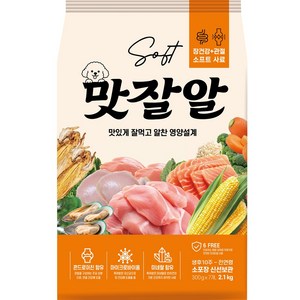 맛잘알 6free 강아지 소프트사료 대용량 관절, 1개, 2.1kg, 뼈/관절강화