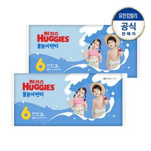 하기스 19년 물놀이팬티 기저귀 5~6단계 2PX2팩 공용, 2개, 6단계