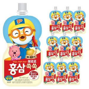 팔도 뽀로로 홍삼쏙쏙 배도라지, 100ml, 10개