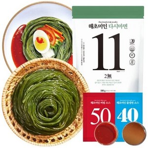[쇼핑엔티] [11kcal] 해초미인 다시마면 25봉+비빔소스15봉+물냉면소스10봉 180g 1세트