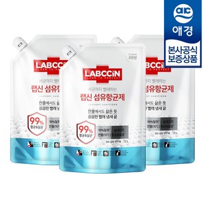 랩신 섬유 항균제 코튼향 리필, 3개, 1.2L