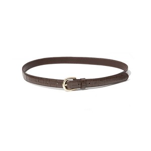 할렌 (W) crocodile pattern cowhide leather belt (T014_brown) 6516225