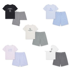 폴햄키즈 신구로점 여름SALE~시그니처 공용 폴키 5부 라운지웨어 셋트5color(택1)