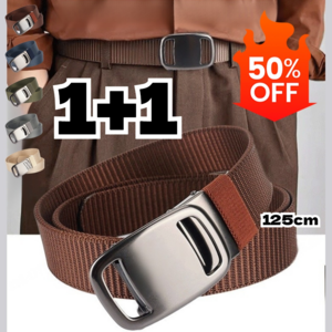 1+1GUGETI 구게티 파일럿 전술 벨트 [이중 나일론 밴드] 파일럿 전술 벨트 캐주얼 정장 벨트 금속 자동 버클 나일론벨트 등산 전술 벨트 125cm, [2+1] 그레이*1+그린*2, 2개