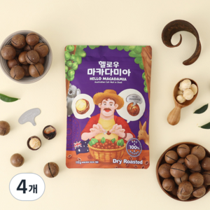 [본사몰]통마카다미아 방송 헬로우마카다미아 호주 까먹는 마카다미아 드라이, 4개, 115g
