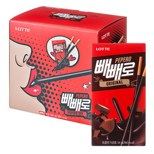 빼빼로 초코, 54g, 10개