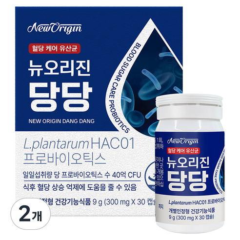 유한건강생활 뉴오리진 당당 혈당 케어 유산균, 30정, 2개